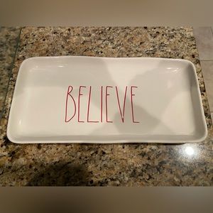 Rae Dunn Believe tray
